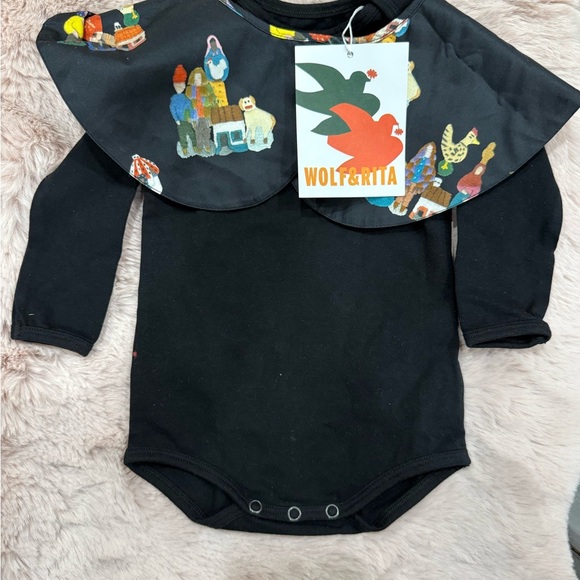 WOLF AND RITA 'TALES OF THE LAND AND SEA' AURORA  BABY BODYSUIT SET - Picture 11 of 15
